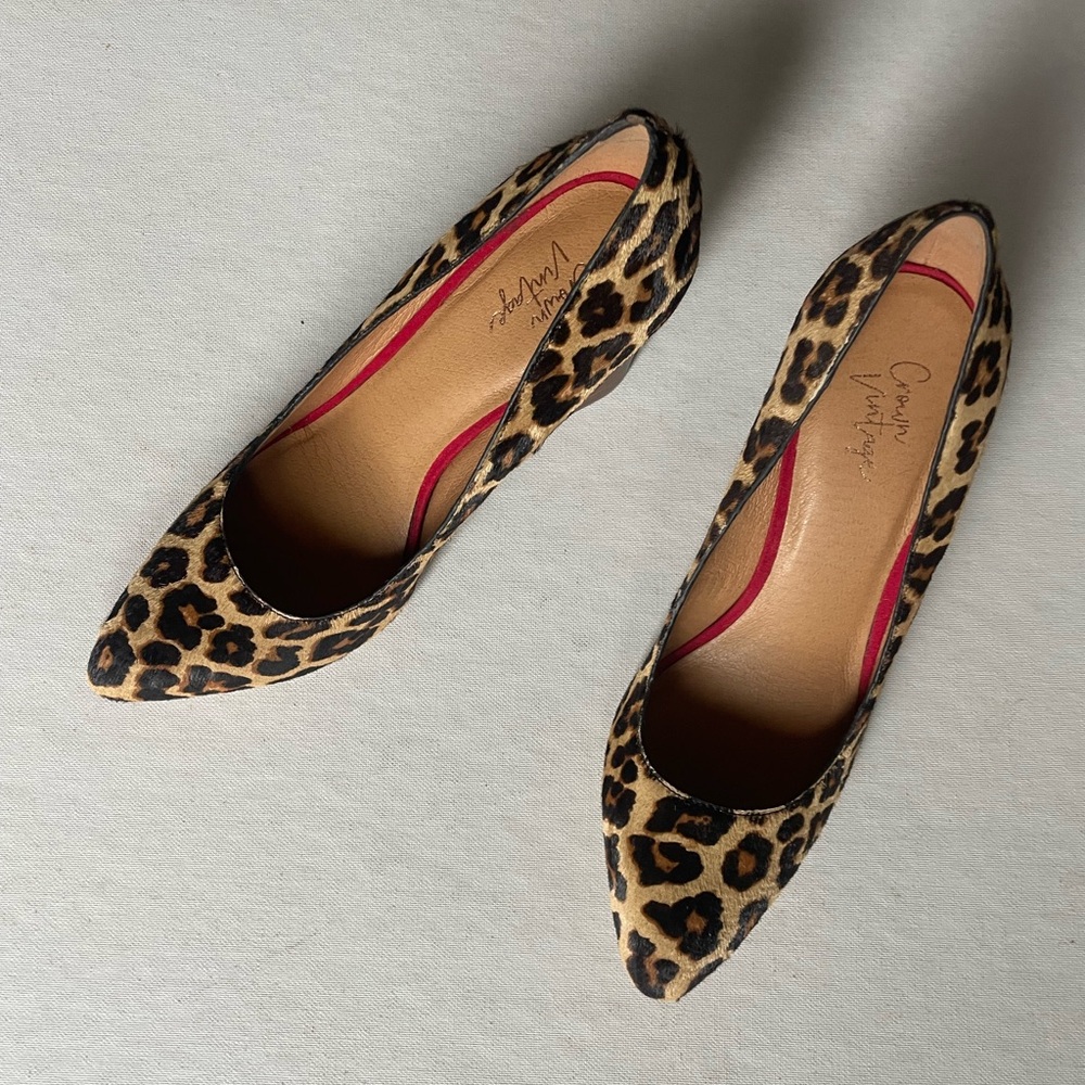 Crown Vintage Leopard Print Heels